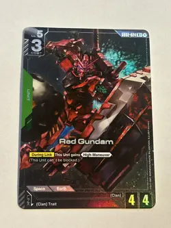 Gundam Card Game Red Gundam R+ GD02-024 Dual Impact NM - Image 1