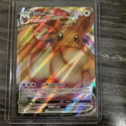 Pokemon TCG Eevee VMAX SWSH087 Black Star Promo Full Art Holo Card - Image 1