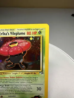Pokemon TCG Erika's Vileplume Unlimited Holo Rare Gym Heroes 5/132 Vintage Card - Image 4