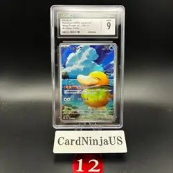 CGC MINT 9 Psyduck AR 199/193 M2a Japanese Pokemon Card Mega Dream ex 12 - Image 1