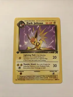 Dark Jolteon Pokemon Card First 1st Edition Team Rocket 38/82 - Image 1