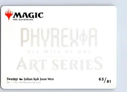 MAGIC: Art Series: Phyrexia: AWBO #63 Swamp Art Card (Gold-Stamped Signat).52B - Image 2