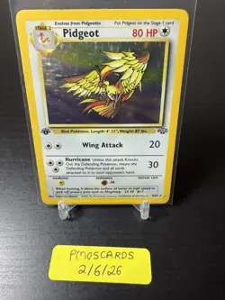 Pidgeot - 8/64 - Pokemon Jungle 1st Edition Holo Rare Card WOTC - Image 1