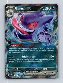 Gengar ex 104 2024 Pokemon Temporal Forces Double Rare Card NM+ - Image 1