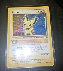 🔥TCG 2000 Pokemon card Pichu 12/111 Neo Genesis Holo Rare - Image 1