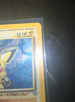 🔥TCG 2000 Pokemon card Pichu 12/111 Neo Genesis Holo Rare - Image 5