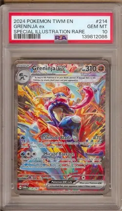 2024 POKEMON GRENINJA EX TWILIGHT SPECIAL ILLUSTRATION #214 PSA 10!! - Image 1