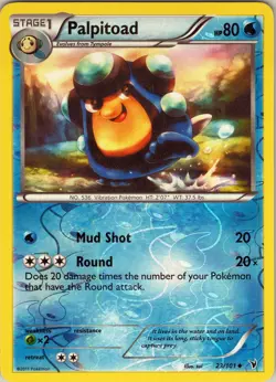 Palpitoad 23/101 Uncommon - Pokemon B&W 3: Noble Victories - Reverse Holo (NM) - Image 1