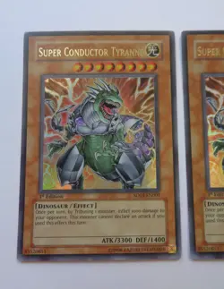 Playset: 3x Super Conductor Tyranno SD09-EN001 (Ultra Rare, 1st, Lightly Played) - Image 3