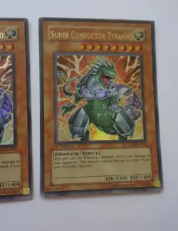 Playset: 3x Super Conductor Tyranno SD09-EN001 (Ultra Rare, 1st, Lightly Played) - Image 5