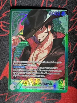 One Piece Dracule Mihawk Leader Alt Art OP14-020 The Azure Sea's Seven English - Image 2