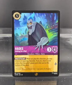 Disney Lorcana Hades - Looking for a Deal 56/204 Whispers in the Well Legend LP - Image 1