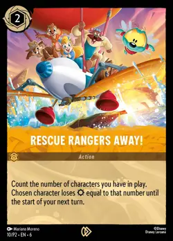 Rescue Rangers Away! 10/P2 Disney Lorcana Foil Promo - Image 1