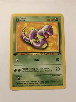 Pokemon TCG Team Rocket Ekans 1st Edition 56/82 Card - Image 1