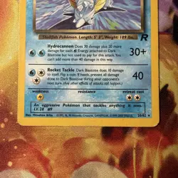 Dark Blastoise 20/82 Team Rocket Gang Non Holo Regular Pokemon Card MP - Image 3