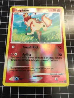 Ponyta 71/100 Reverse Holo Diamond & Pearl Stormfront Pokemon Card - Image 2