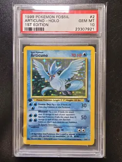 PSA 10 1st Edition Articuno Holo 2/62 - 1999 Fossil Rare Pokemon Card - Image 1