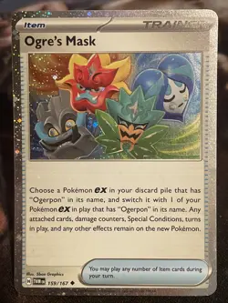 💥 Pokemon Twilight Masquerade Ogre's Mask - 159/167 - Cosmos Holo Near Mint - Image 1