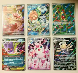 Pokemon Lot of 6 Illustration & Full Art Ultra Rare’s Gengar Wigglytuff Castform - Image 1