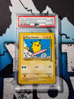Pokemon League Black Star Promo Surfing Pikachu Promo #28 PSA 10 WOTC English - Image 1