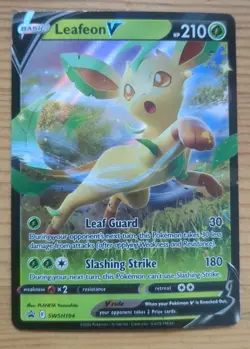 Leafeon V SWSH194 Sword & Shield Black Star Promo Full Art Pokemon TCG LP - Image 1