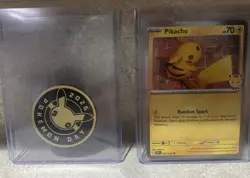 Pikachu 051 /162 Stamped 2026 Pokemon Day 30 Promo TCG With Coin - Image 1