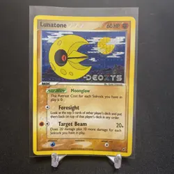 Pokemon TCG EX Deoxys Lunatone 36/107 Stamped Reverse Holo - Image 1