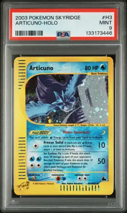 2003 POKEMON SKYRIDGE #H3 ARTICUNO-HOLO PSA 9 - Image 1