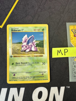 NIDORAN Male Pokemon WOTC 1st Edition Shadowless Base Set 55/102 047💎MP💎 - Image 1