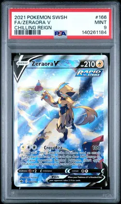 PSA 9 Zeraora V 166/198 Chilling Reign Pokemon - Image 1