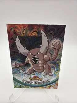 2000 Topps Pokemon Pinsir #127 TV Animation Edition Series 3 Silver Holo Foil LP - Image 1