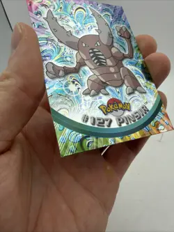 2000 Topps Pokemon Pinsir #127 TV Animation Edition Series 3 Silver Holo Foil LP - Image 3