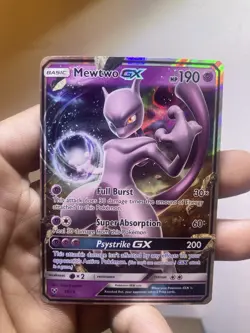 Pokemon TCG Mewtwo GX 39/73 Shining Legends Ultra Rare Holo Full Art NM - Image 1