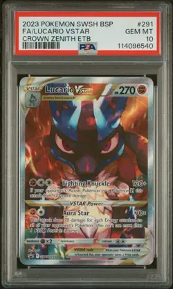 Lucario VSTAR SWSH291 (Pokemon 2023) PSA 10 - English Black Star Promo - Image 1