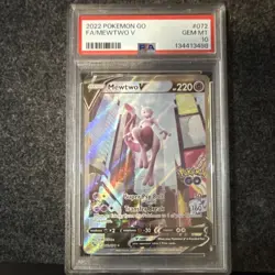 Pokemon Mewtwo V Full Art Holo Ultra Rare 072/078 GO PSA 10 English 2022 - Image 1
