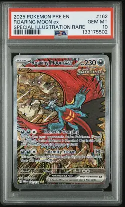 2025 POKEMON PRE EN-PRISMATIC EVOLUTION ROARING MOOK EX #162 PSA 10 - Image 1