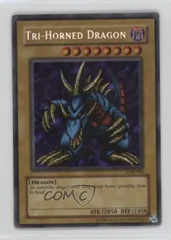 Tri-Horned Dragon (SE) YuGiOh Legend of Blue Eyes White #LOB-000 2002 - Image 1