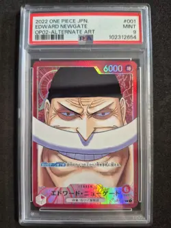 One Piece, Paramount War, Edward Newgate, PSA 9, OP05-001 Leader Alt Art, Japan - Image 1