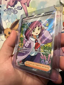 Pokemon TCG Stellar Crown Lacey Full Art Ultra Rare Holo Trainer Card 166/142 - Image 5