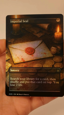 Imperial Seal FOIL Proxy Playtest Card with Custom Illustrated Art Design - Image 2
