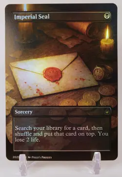 Imperial Seal FOIL Proxy Playtest Card with Custom Illustrated Art Design - Image 4