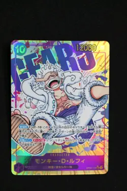 One Piece Card Monkey D. Luffy OP05-119 Alt Art SEC Japanese Gear 5 - Image 1