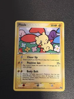 Plusle 5/17 Pokemon Pop Series 3 Holo Rare Promo Card Vintage Pokemon 2006 - Image 1