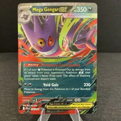 Mega Gengar ex 056/094 Phantasmal Flames Double Rare Holo Pokemon TCG Card - Image 1