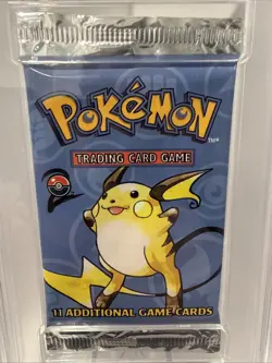 2000 Pokemon Base Set 2 Pack Thick Font Raichu Art PSA Gem Mint 10 - Image 2