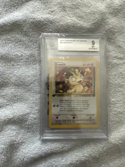 Pokemon TCG Meowth Team Rocket 62 Regular 1st Edition Common - Image 1