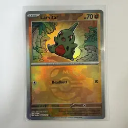 Pokemon TCG Prismatic Evolutions Larvitar 047/131 Reverse Holo Master Ball - Image 1