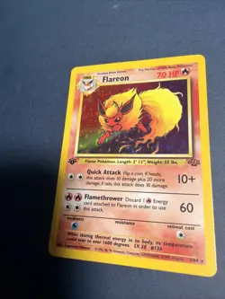 Pokemon TCG Flareon Jungle 3/64 Holo Unlimited Holo Rare 1st Edition - Image 3