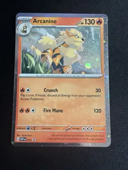 Pokemon TCG Arcanine SVP Black Star Promos SVP011 Holo Promo Cosmos Holo Rare LP - Image 1