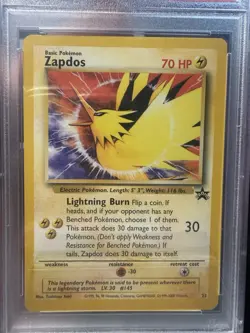 PSA 10 GEM MINT Zapdos Aoki Error 23 Pokemon WOTC Black Star 2000 PROMO - Image 2